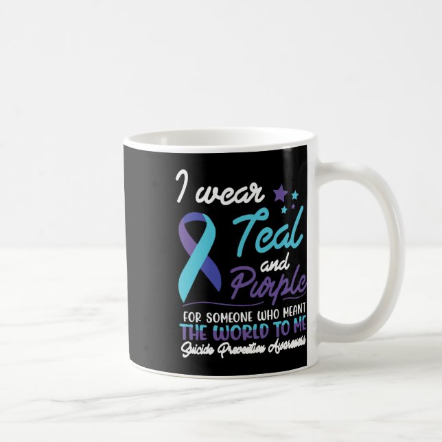 Mug Je Porte Turquoise Et Violet Pour Quelqu'Un Qui Ve (Droite)