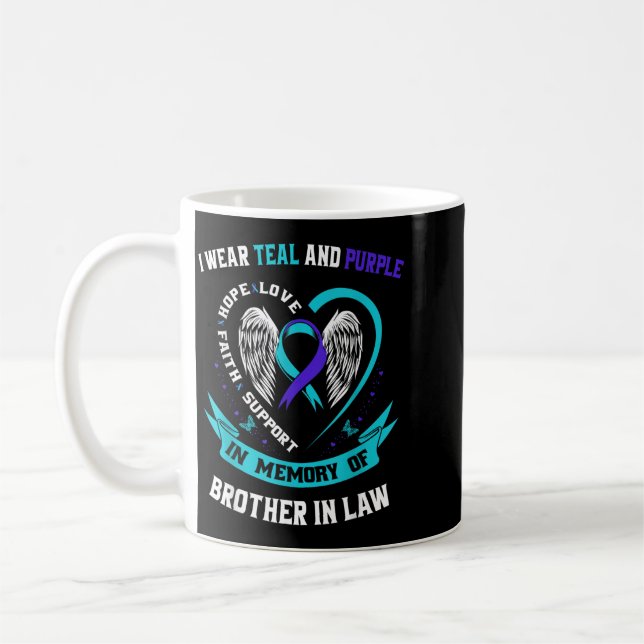 Mug Je Porte un Haut de Sensibilisation au Violet Sarc (Gauche)