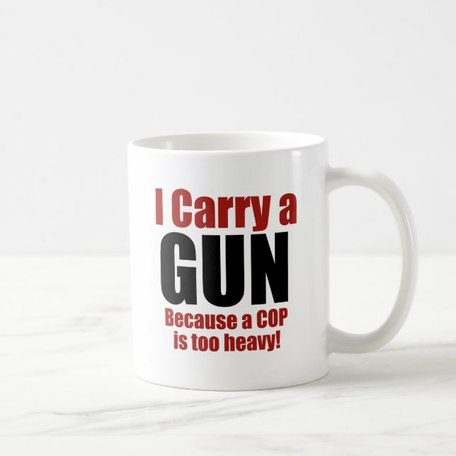 Mug Je porte un pistolet (Droite)
