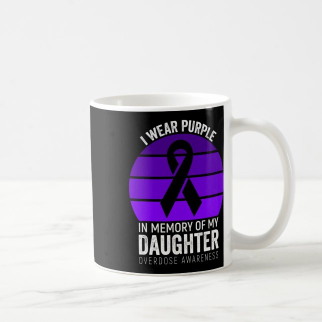Mug Je Porte Violet Surdose Conscience Violet Ribbon D (Droite)