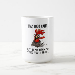 Mug Je Pourrais Avoir L'Air Calme Mais Ma Tête Je T'Ai