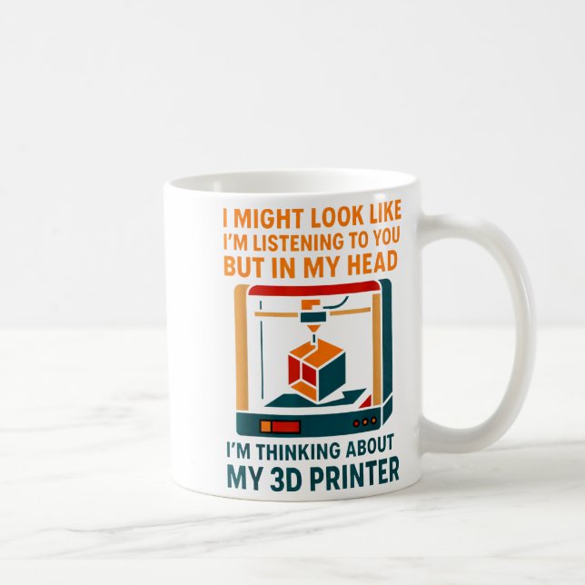 Mug Je pourrais avoir l'air de vous écouter dans ma tê (Droite)