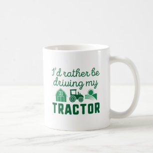 Mug Je préfère conduire mon tracteur