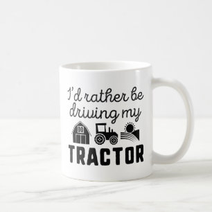 Mug Je préfère conduire mon tracteur