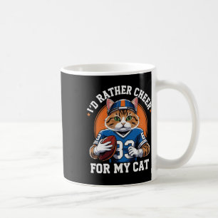 Mug Je préfère encourager mon chat drôle anti-football