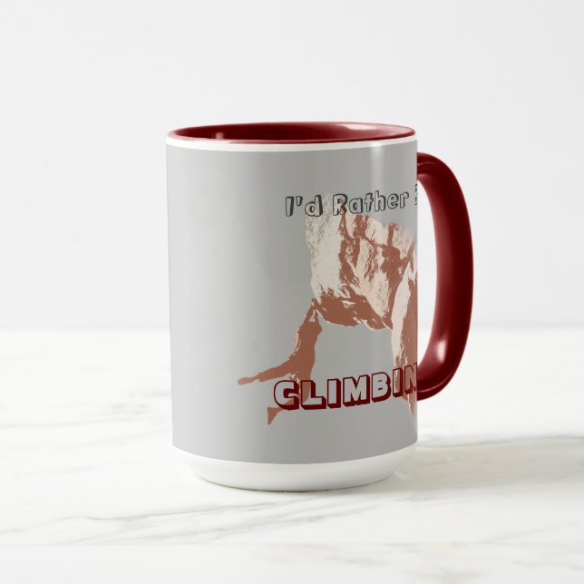 Mug Je préfère être Escalade (Devant droit)