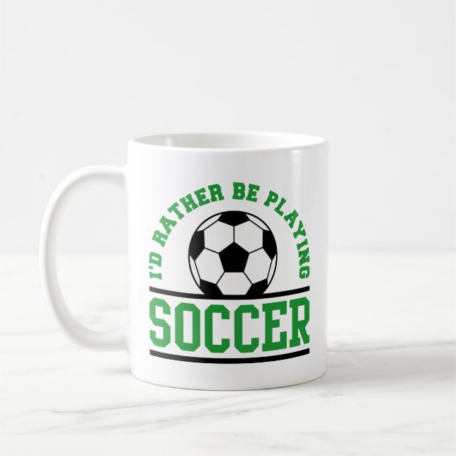 Mug Je préfère jouer au football (Gauche)
