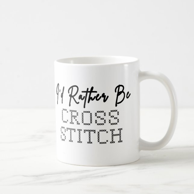 Mug Je préfère la broderie au point de croix - Brodeus (Droite)