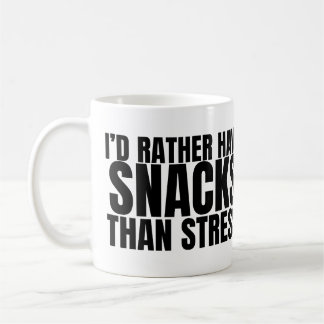 Mug Je préfère les collations au stress – Nourriture d