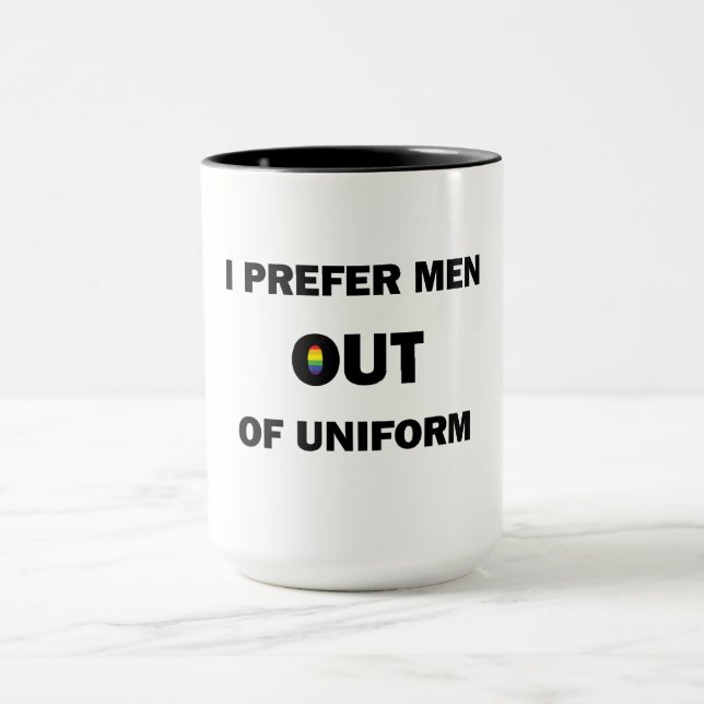 Mug Je Préfère Les Hommes Hors Uniforme (Centre)