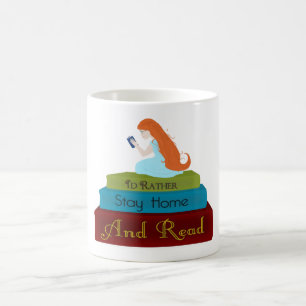 Mug Je préfère rester à la maison et lire