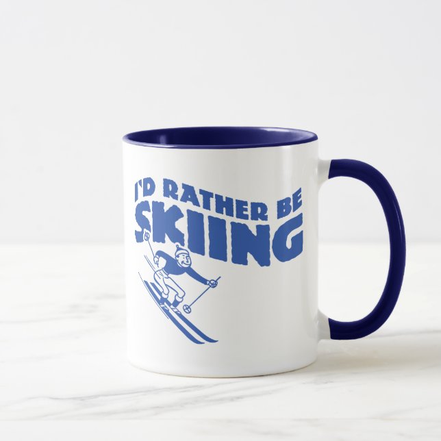 Mug Je préfère skier (homme) (Droite)