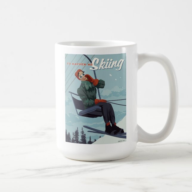 Mug Je préfère skier Imprimer (Droite)