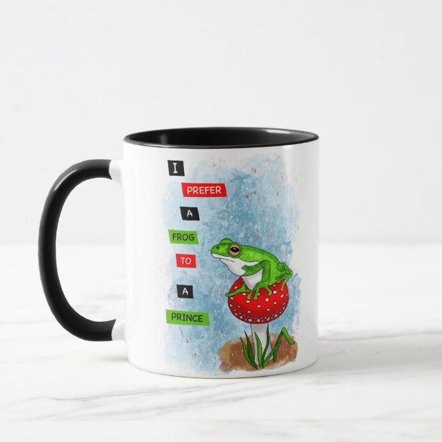 Mug Je préfère une grenouille à un prince | Artwork de (Gauche)