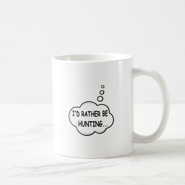 Mug Je préférerais chasser (Droite)