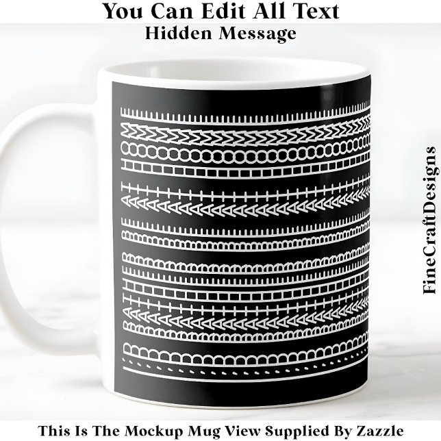Mug Je préférerais être à la maison Message caché 084W (Créateur téléchargé)