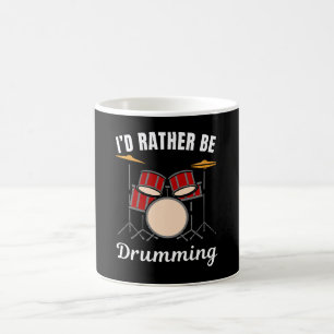 Mug Je préférerais être à mon travail, batteur disant