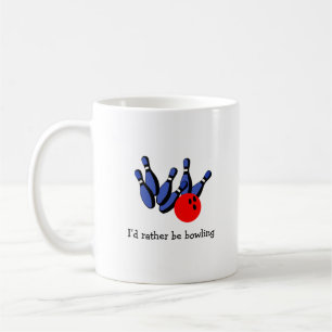 Mug Je préférerais être Bowling, Personnalisé