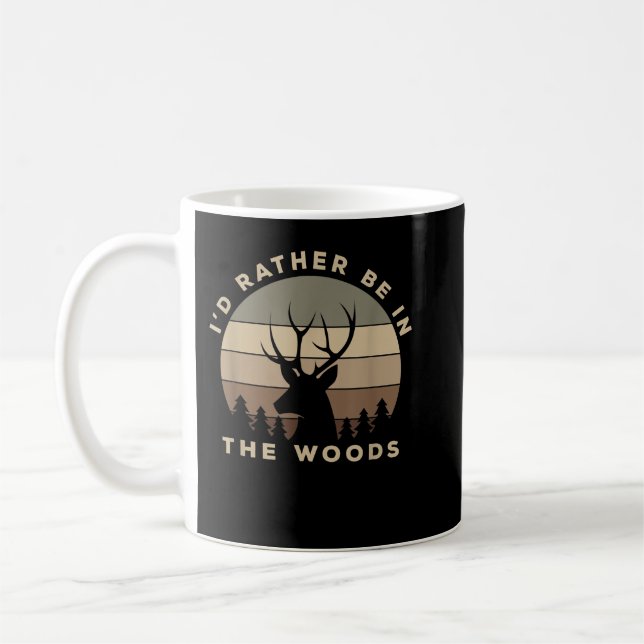 Mug Je préférerais être dans la chasse aux cerfs dans  (Gauche)