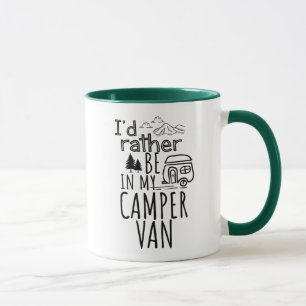 Mug Je préférerais être dans mon Camper Van Coffee 