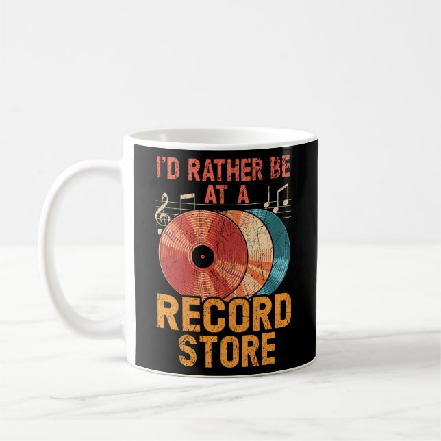 Mug Je Préférerais Être Dans Un Record Store Vinyl Rec (Gauche)