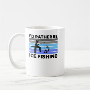 Mug Je préférerais être Ice Fishing Retro Vintage, ani