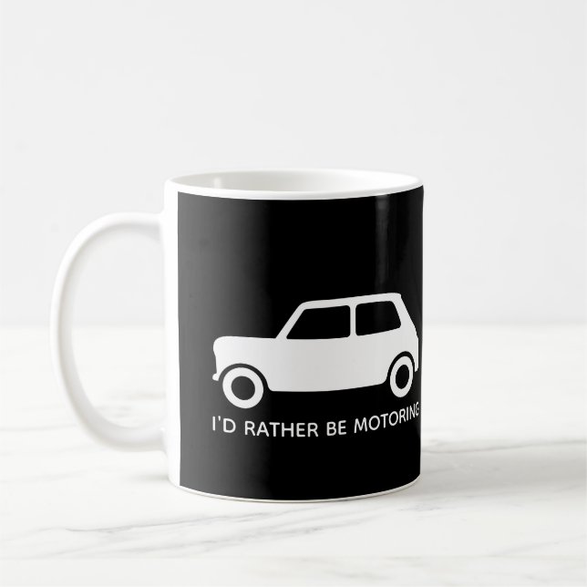 Mug Je préférerais être Motoring Mini Car Personnalise (Gauche)