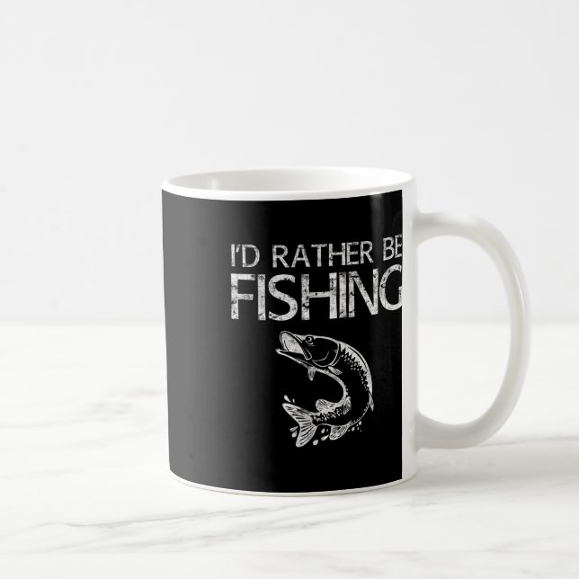 Mug Je préférerais être pêcheur chemise (Droite)