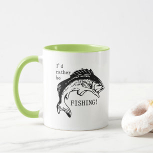 Mug Je Préférerais Être Pêcheur De La Coupe De Café Mu