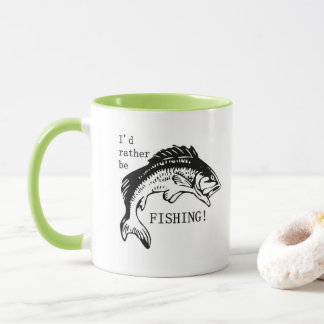 Mug Je Préférerais Être Pêcheur De La Coupe De Café Mu
