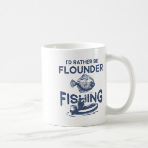 Mug Je préférerais être - Pêcheur Poisson Flétan Pêche