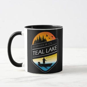 Mug Je Préférerais Être Sur Le Lac Turquoise Wisconsin