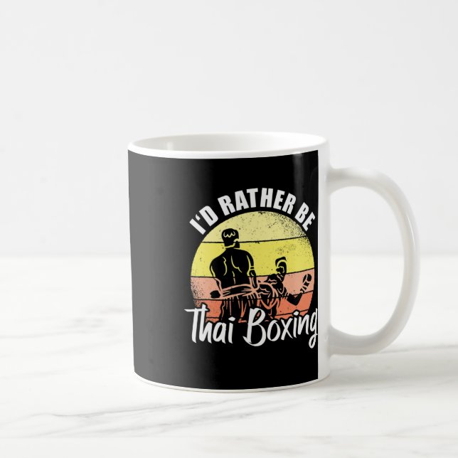 Mug Je préférerais être un boxeur de boxe thaïlandaise (Droite)