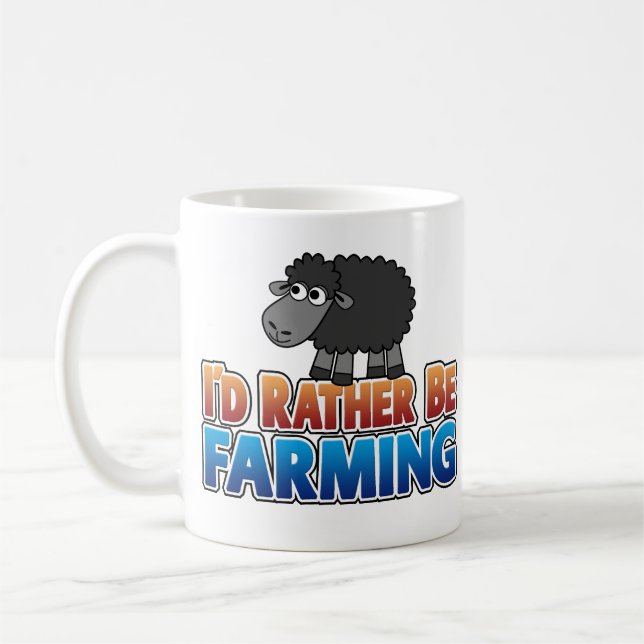 Mug Je préférerais faire de l'agriculture - des animau (Gauche)