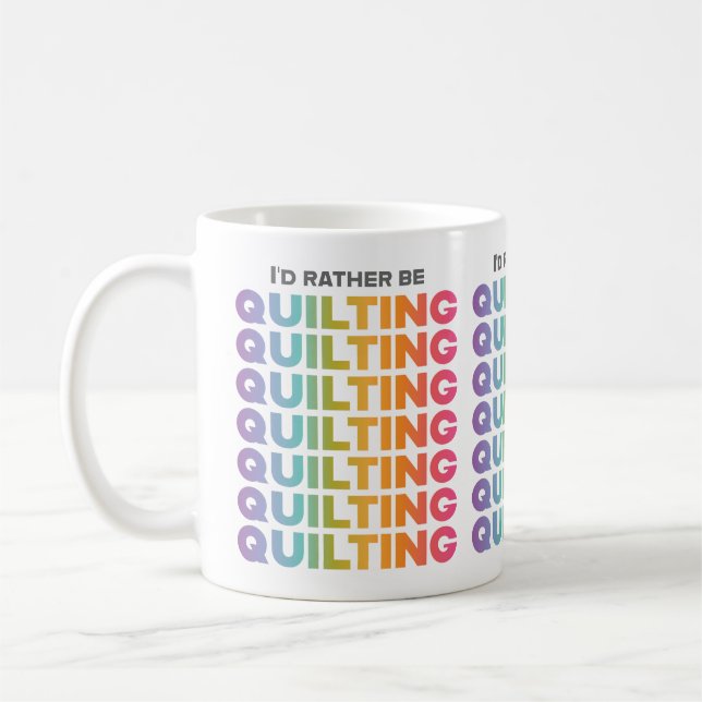 Mug Je préférerais faire taire les lettres Ombre (Gauche)