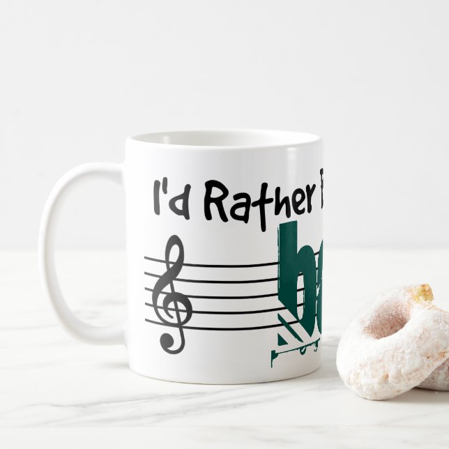 Mug Je Préférerais Jouer À Ma Basse (Avec donut)
