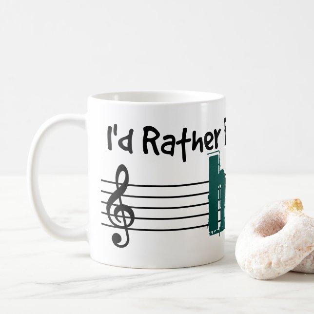 Mug Je Préférerais Jouer Ma Harpe (Avec donut)