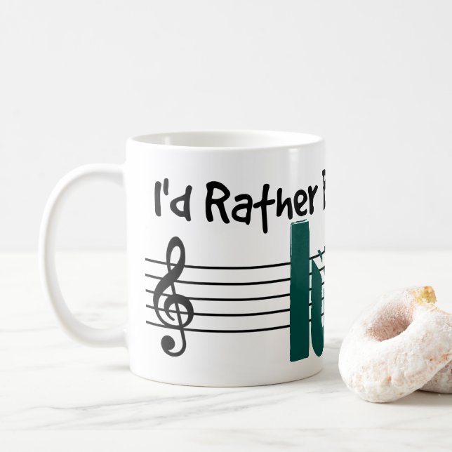 Mug Je Préférerais Jouer Ma Lute (Avec donut)