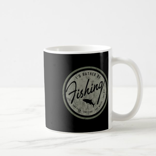 Mug Je Préférerais Pêcher ! Retro (Droite)