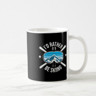 Mug Je préférerais skier - Ski Sports d'hiver Freestyl