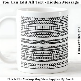 Mug Je préférerais tricoter Message caché 089B Nouveau