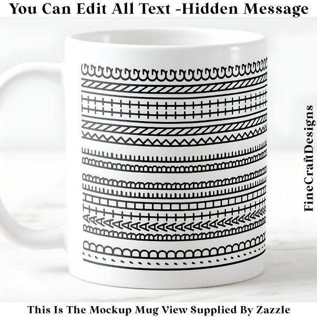 Mug Je préférerais tricoter Message caché 089B Nouveau (Créateur téléchargé)