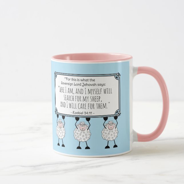 Mug « Je prendrai soin de mes brebis »  (Droite)