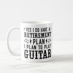 Mug Je prévois de jouer de la guitare Régime de retrai