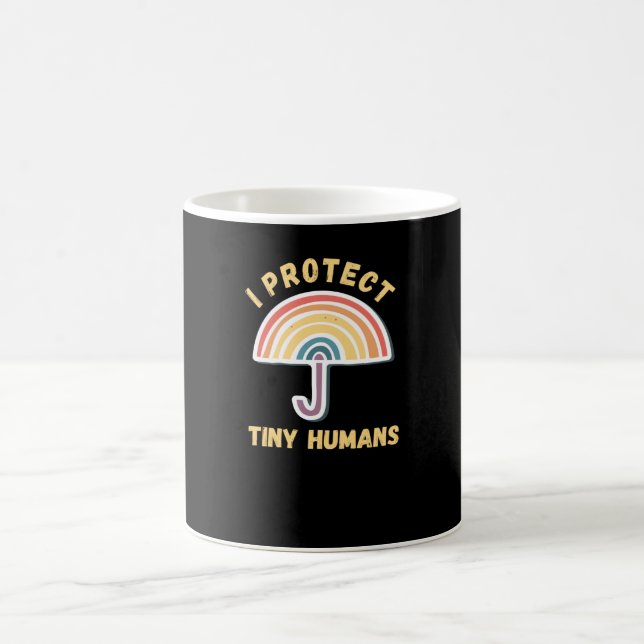 Mug Je protège les minuscules humains pour les travail (Centre)
