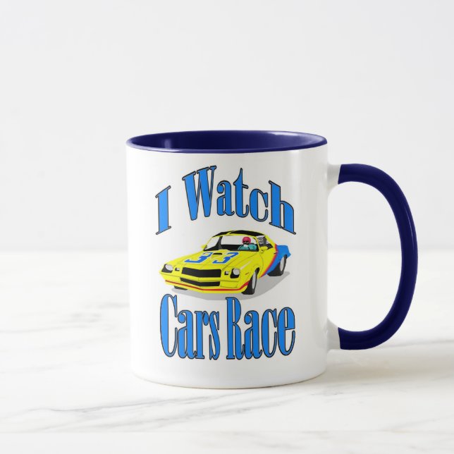 Mug Je Regarde La Course Des Voitures (Droite)