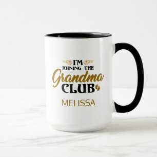 Mug Je rejoins le Grandma Club Baby Reveal personnalis