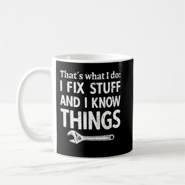 Mug Je répare des trucs et je connais des choses mécan (Gauche)