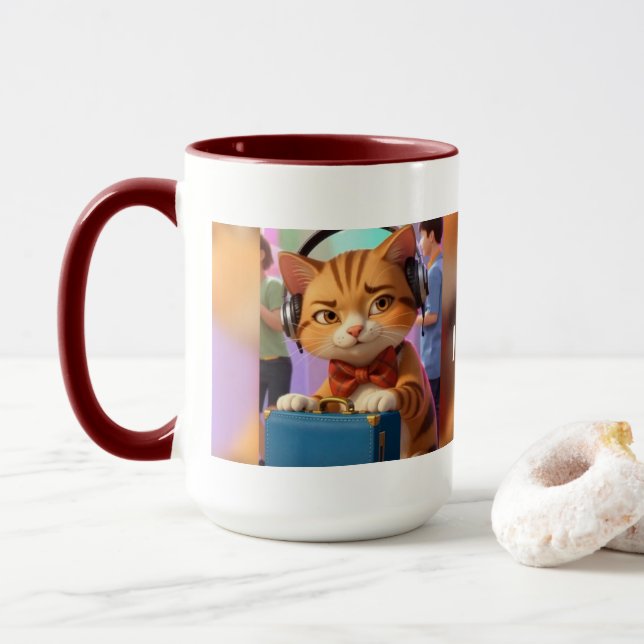 Mug "Je repose mon Coque" de Fergus MacFluff (Avec donut)