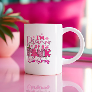 Mug Je rêve d'un Noël rose
